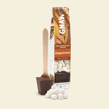 Load image into Gallery viewer, Hot Chocolate Stirrer - Gingerbread With Marshmallows - GNAW Chocolate
