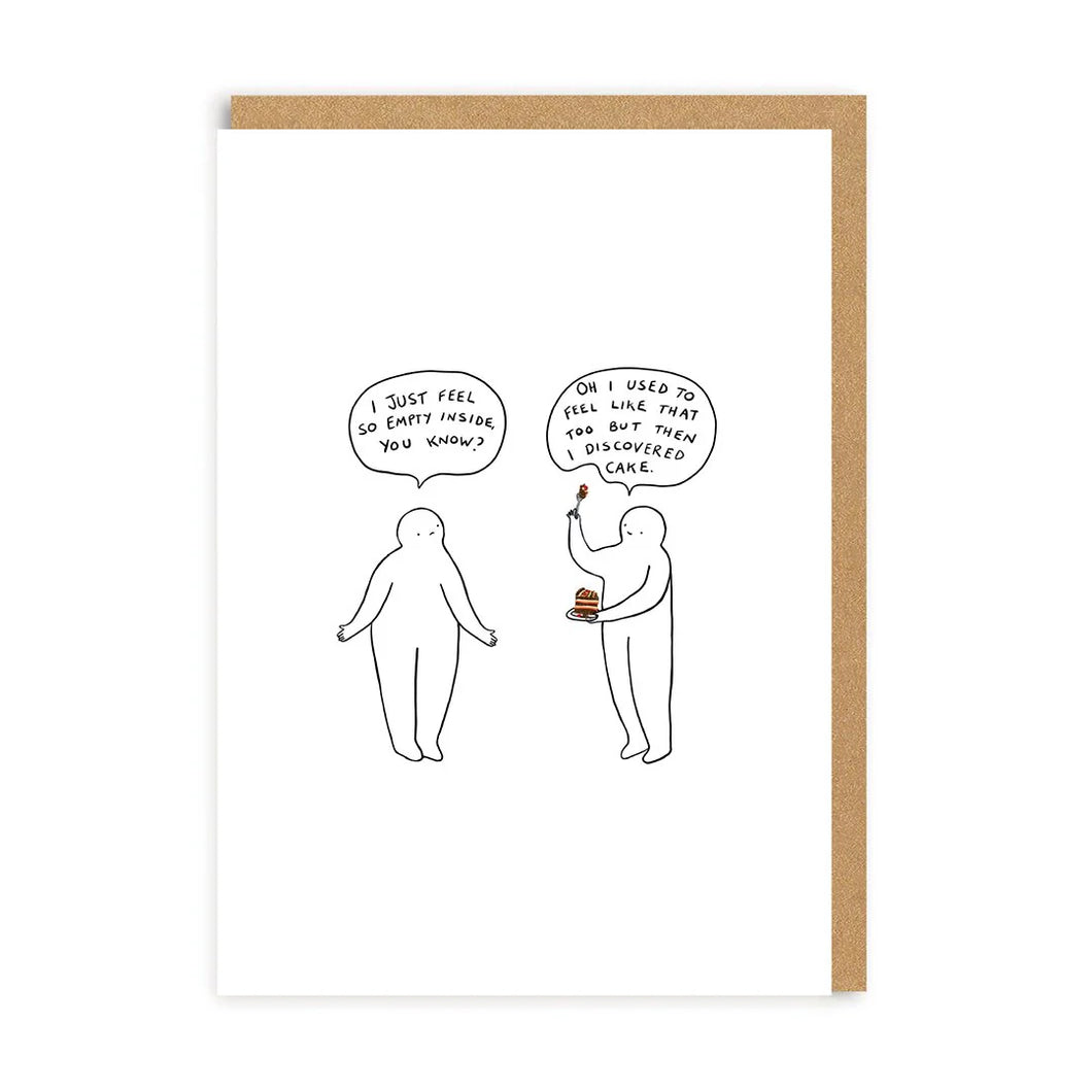 I Discovered Cake Greeting Card - OHHDeer - Straight Talking Greetings Card - Valentine, Anniversary
