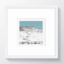 Load image into Gallery viewer, Whernside - Limited Edition Print - Three Peaks - Pencil Drawn Illustration - Square Print - Carbon Art
