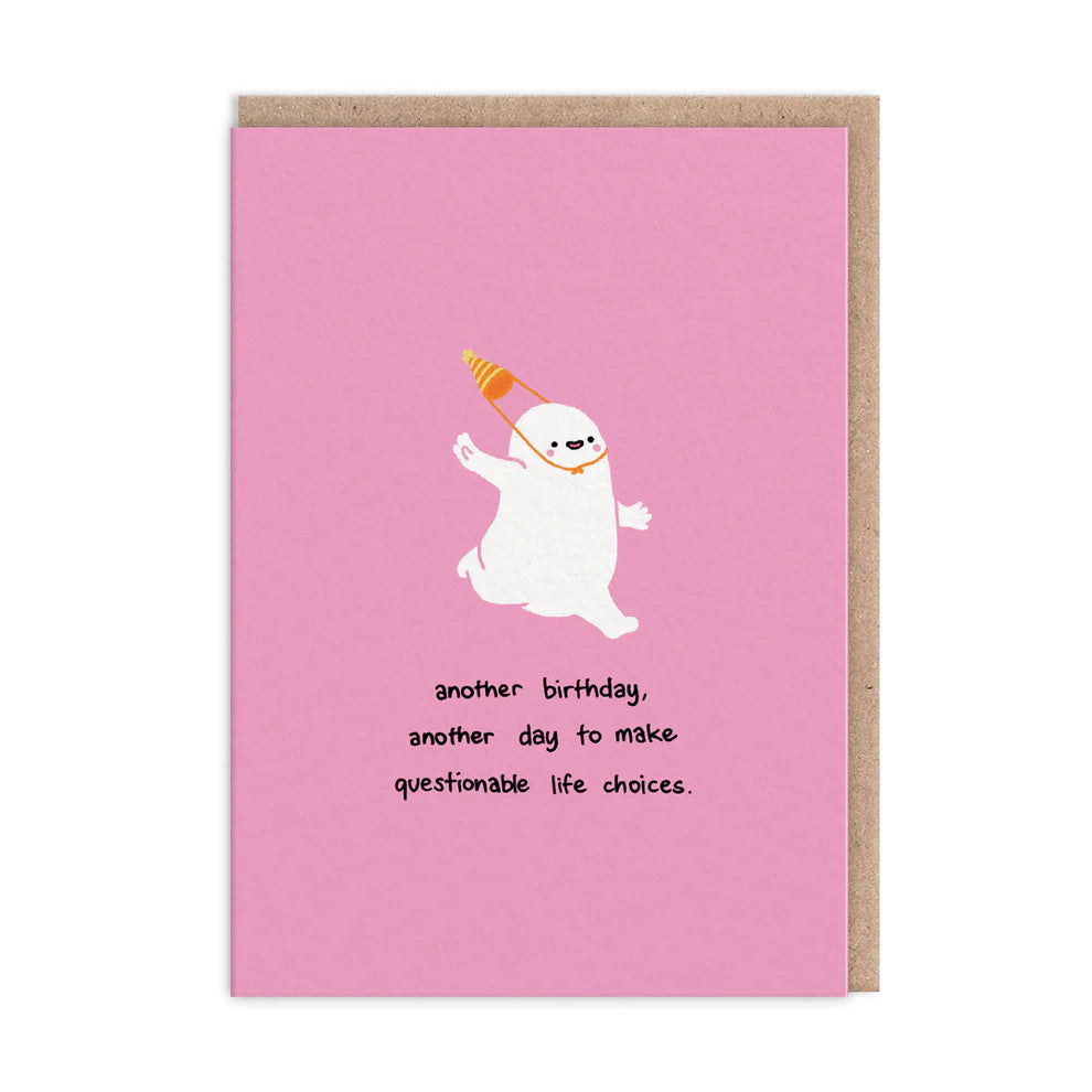 Questionable Life Choices Birthday Card - Pun greetings card - OHHDeer