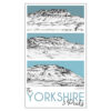 Tea Towel - The 3 Peaks - Pencil Drawn Illustration - Carbon Art