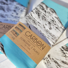 Load image into Gallery viewer, Tea Towel - The 3 Peaks - Pencil Drawn Illustration - Carbon Art
