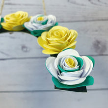Load image into Gallery viewer, Yorkshire Rose Paper Flower Hanging Arch - Turn the Page Design
