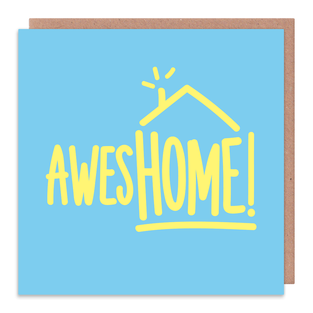 AwesHOME Greeting Card - New Home - Greeting Card - Whale & Bird