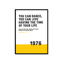 Load image into Gallery viewer, Song Lyrics Print - Dancing Queen - ABBA - 1976 - JAM Artworks
