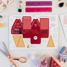 Load image into Gallery viewer, Merry and Bright Village Advent Calender - DIY Crafty Project - Two For Joy Illustration
