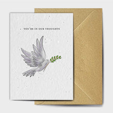 Load image into Gallery viewer, Wildflower Seed Paper Plantable Greetings Card - You&#39;re in our Thoughts - Sympathy Card - Thinking of you - The Seed Card Company
