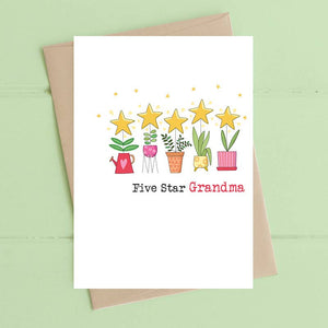 Five Star Grandma - Greetings Card - Dandelion Stationery