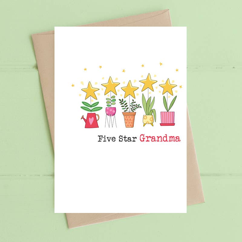 Five Star Grandma - Greetings Card - Dandelion Stationery