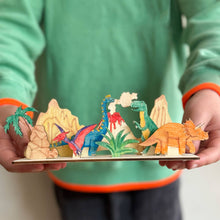 Load image into Gallery viewer, Create Your Own Dinosaur Scene - DIY Craft Kit for Kids - Cotton Twist
