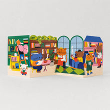 Load image into Gallery viewer, Greetings Card - Book Club Big Concertina Card - Studio Boketto
