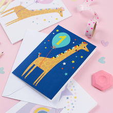 Load image into Gallery viewer, 1st Birthday Card - Joyful Giraffe - First Birthday Card - Mifkins
