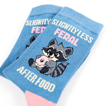 Load image into Gallery viewer, Raccoon Socks - Slightly Less Feral After Food Socks - Urban Eccentric
