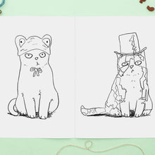 Load image into Gallery viewer, Cats in Hats Colouring Book - Jo Clark Design - Cat Lovers
