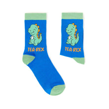 Load image into Gallery viewer, Tea-Rex Socks - Dinosaur and Tea Puns - Urban Eccentric
