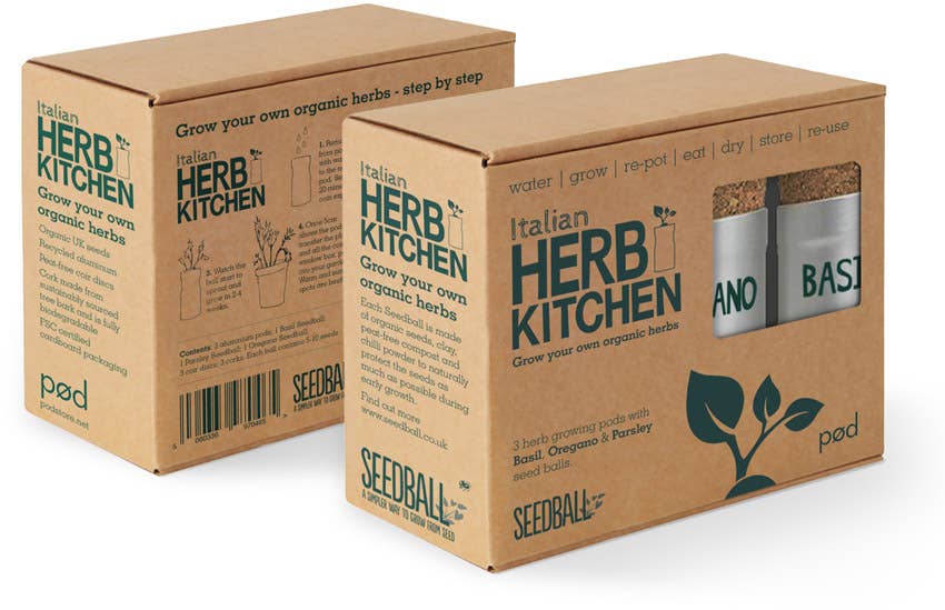 Italian Herb Kitchen - Grow Your Own Herbs Kit - Seedball