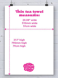 Tea Towel - The Periodic Table of Swearing - Brainbox Candy - Sweary Stuff