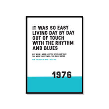 Load image into Gallery viewer, Song Lyrics Print - New York State of Mind - Billy Joel - 1976 - JAM Artworks
