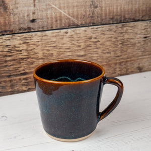 Ceramic Mug - Blue Amber - Thrown In Stone