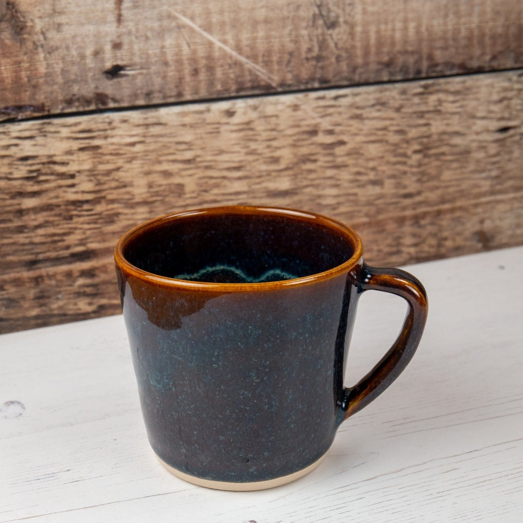 Ceramic Mug - Blue Amber - Thrown In Stone