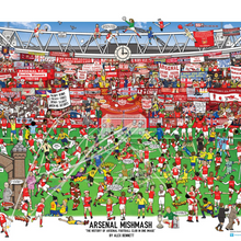 Load image into Gallery viewer, Arsenal Mishmash – The History of Arsenal FC in One Image - Nostalgia Print - The Mishmash Man
