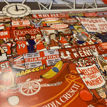 Load image into Gallery viewer, Arsenal Mishmash – The History of Arsenal FC in One Image - Nostalgia Print - The Mishmash Man
