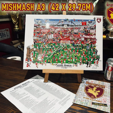 Load image into Gallery viewer, Arsenal Mishmash – The History of Arsenal FC in One Image - Nostalgia Print - The Mishmash Man
