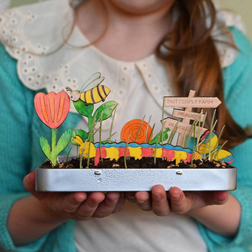 Make Your Own Mini Beasts Garden - Wooden Crafting Kit - Grow Your Own - Kids Activities - Cotton Twist