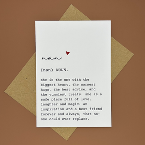 Nan Definition Greeting Card - Swale Studios