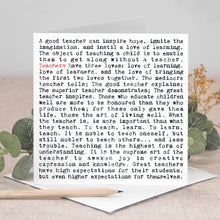 Load image into Gallery viewer, Thank you Teacher Card - Teaching Quotes Card For Teachers - Coulson Macleod
