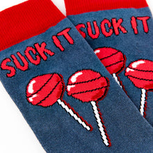 Load image into Gallery viewer, Suck It Socks - Unisex Lollipop Cheeky Pun Socks - Urban Eccentric
