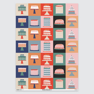 Gift Wrap - Cakes Pattern Gift Wrapping paper - Studio Boketto