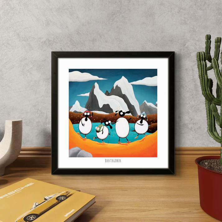 Print - Baatagonia - Sheep Puns - Patagonia - Mervyn Tay Art