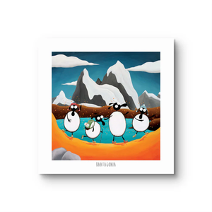 Print - Baatagonia - Sheep Puns - Patagonia - Mervyn Tay Art