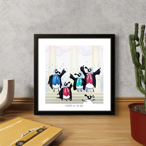 Print - Members of the Baa - Sheep Puns - Lawyers / Solicitors - Mervyn Tay Art