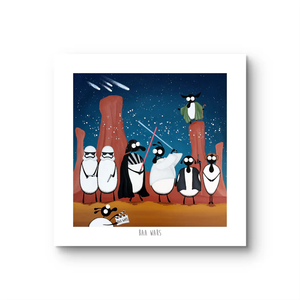 Print - Baa Wars - Sheep Puns - Star Wars - Mervyn Tay Art