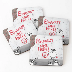 Coaster - Baanksy - Sheep Puns - Banksy - Mervyn Tay Art