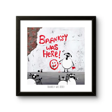Load image into Gallery viewer, Print - Baanksy Was Here! - Sheep Puns - Banksy - Mervyn Tay Art
