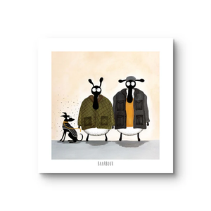Print - Baarbour - Sheep Puns - Barbour - Mervyn Tay Art