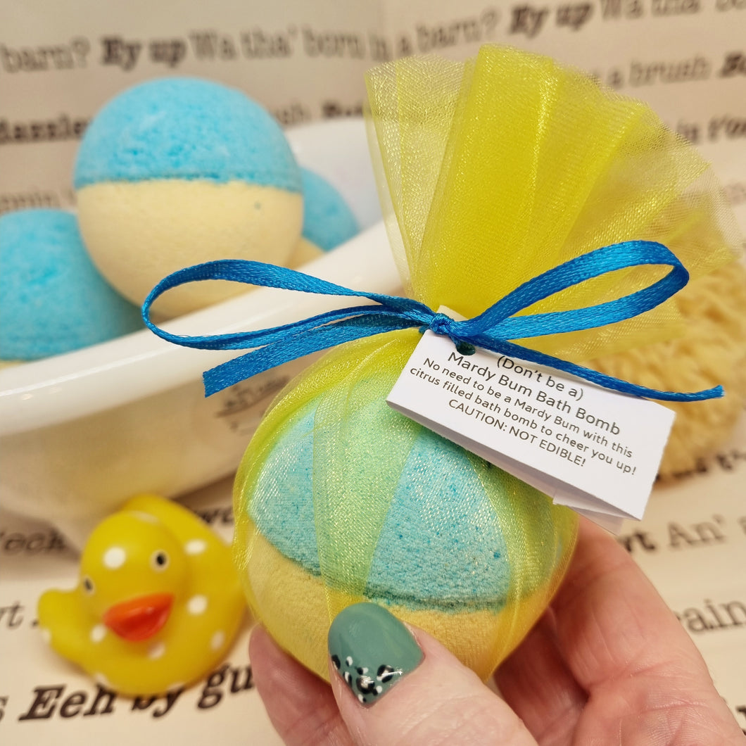 Yorkshire Bath Bombs - Mardy Bum / It'll Be Reyt - Yorkshire themed token of affection - Little Shop of Lathers