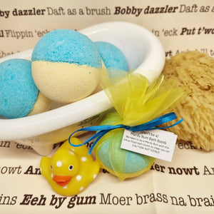 Yorkshire Bath Bombs - Mardy Bum / It'll Be Reyt - Yorkshire themed token of affection - Little Shop of Lathers