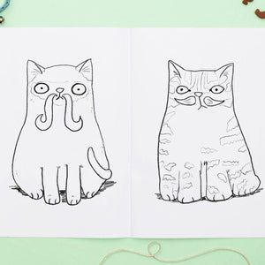 Meowstachio Cats Colouring Book - Jo Clark Design - Cat Lovers