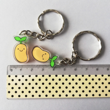 Load image into Gallery viewer, Acrylic Keyring - Keep Bean You - Baked Bean Puns - Cute mini positivity key ring - By Kate Elford
