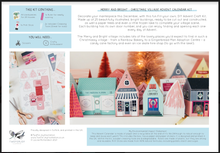 Load image into Gallery viewer, Merry and Bright Village Advent Calender - DIY Crafty Project - Two For Joy Illustration
