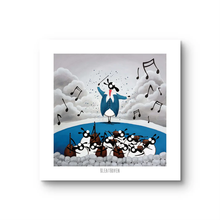 Load image into Gallery viewer, Print - Bleathoven - Sheep Puns - Beethoven - Mervyn Tay Art
