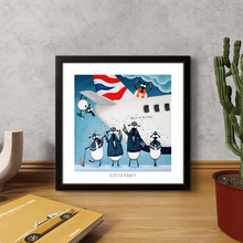 Load image into Gallery viewer, Print - Bleatish Airways - Sheep Puns - British Airways - Mervyn Tay Art
