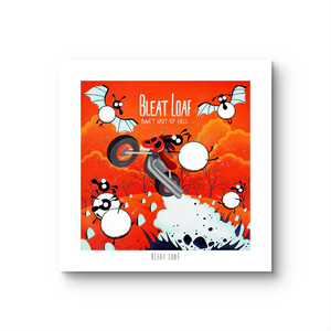 Print - Bleat Loaf - Sheep Puns - Meat Loaf - Mervyn Tay Art