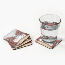 Load image into Gallery viewer, Coaster - Bleaty Blinders - Sheep Puns - Peaky Blinders - Mervyn Tay Art
