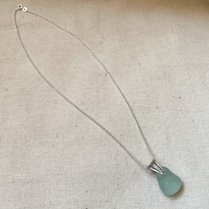 Sea Glass Necklace - Belcher Chain - Sterling Silver - various colours - Fayth Seaglass