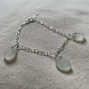 Sea Glass Bracelet - Sterling Silver - various colours - Fayth Seaglass